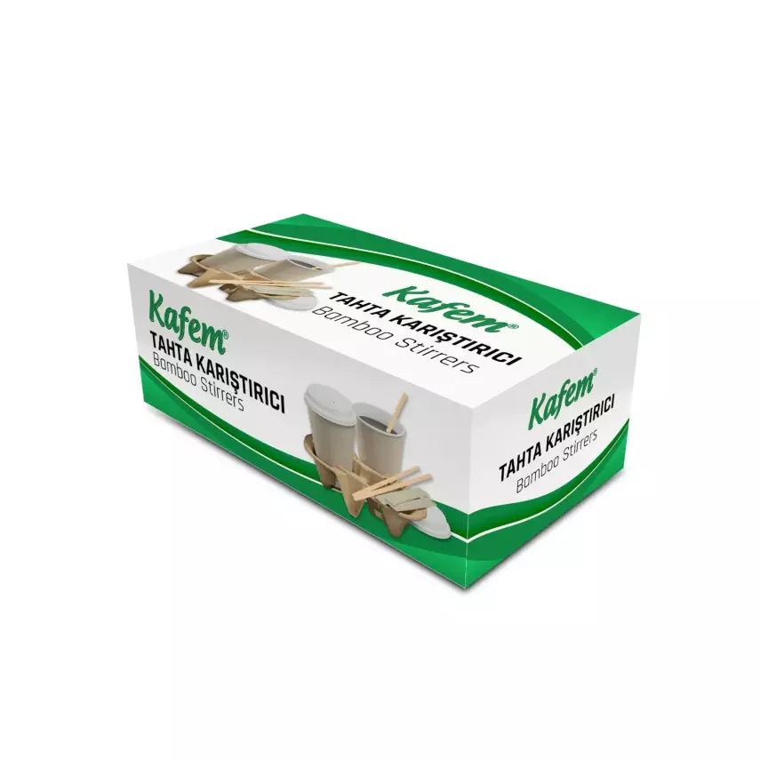 Kafem Bambu Tahta Karıştırıcı 250' Li 11 Cm - 1