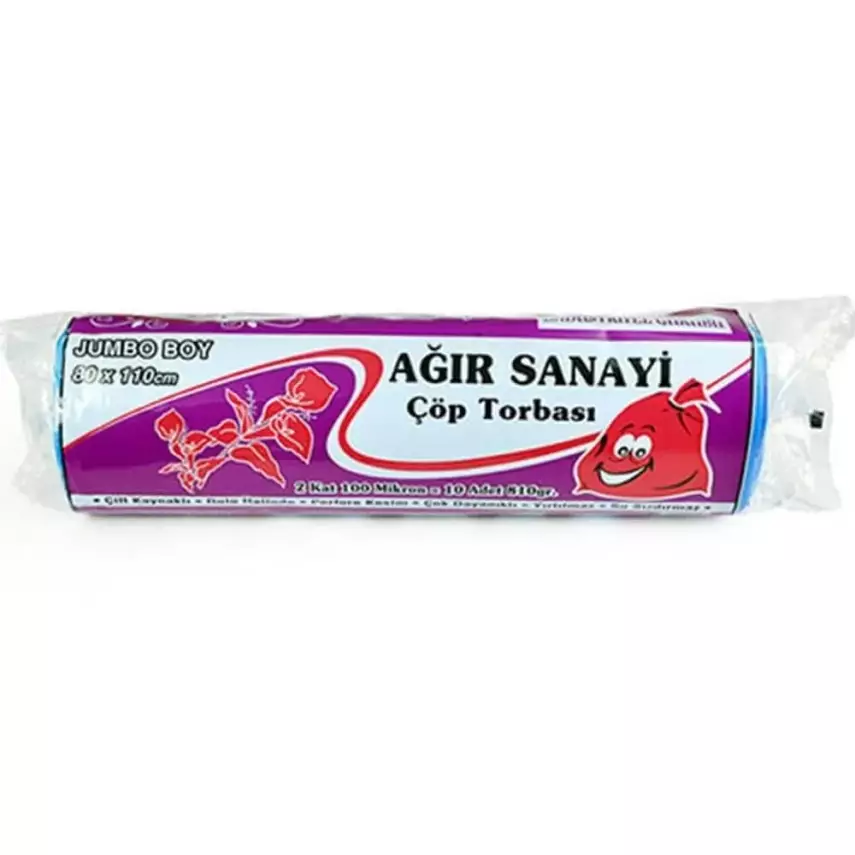 Kazanç Çöp Poşeti 810 Gr Ağır Sanayi Jumbo Siyah 80x110 - 1