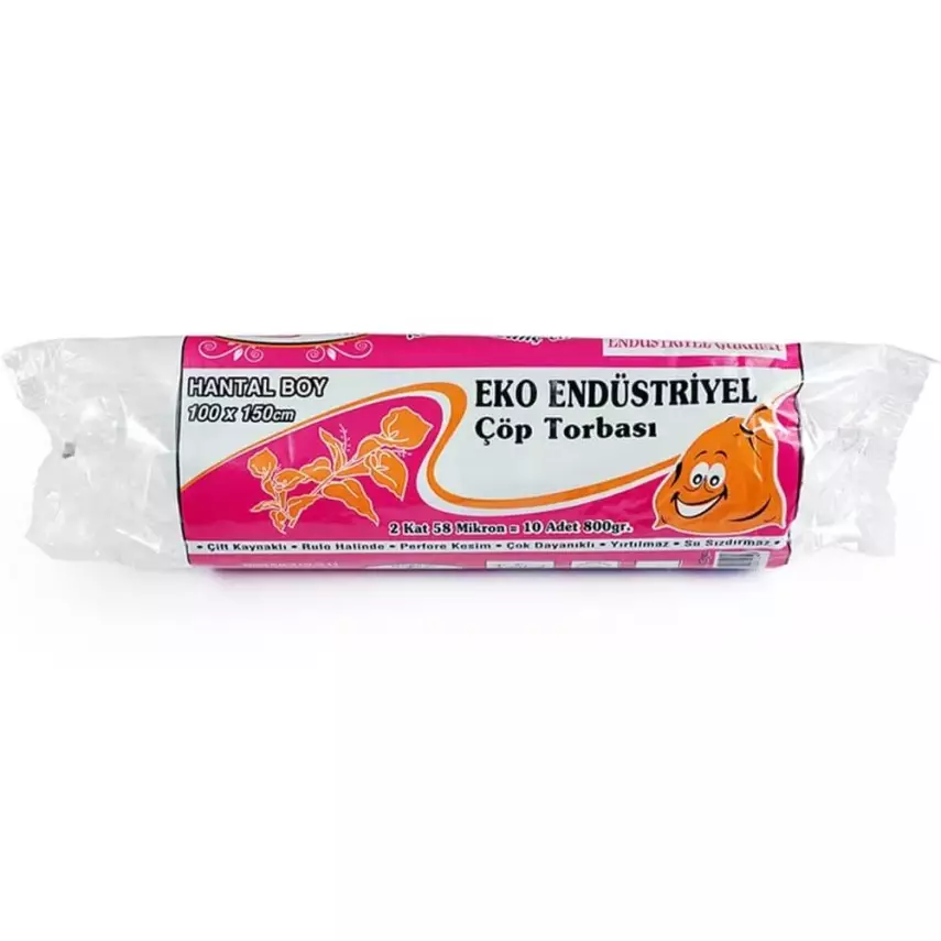 Kazanç Eko Endüstriyel Çöp Poşeti 800 Gr Hantal Siyah 100x150 - 1