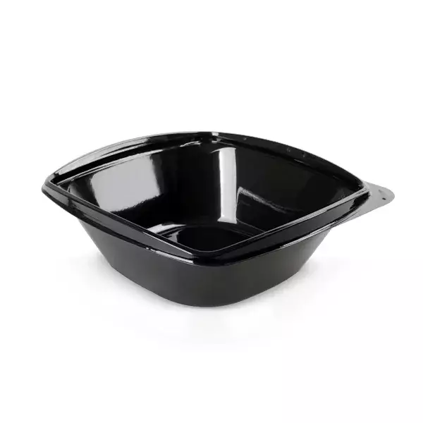 Limera Plastik Kare Salata Kasesi 1000 cc 300 Adet Siyah L-322-S - 1