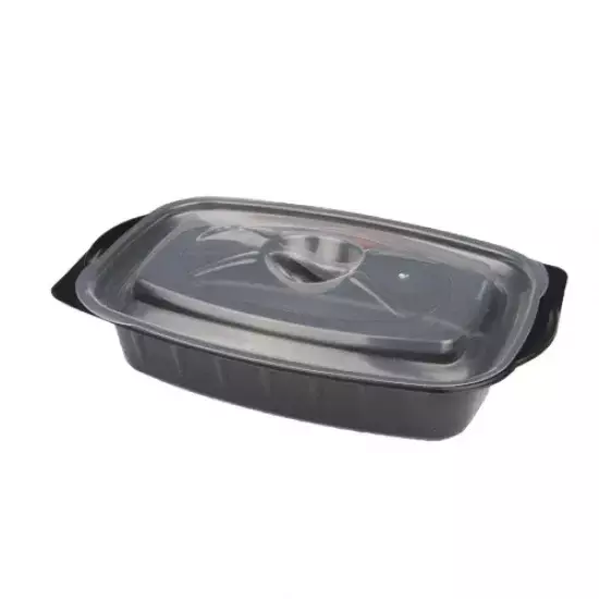 Özge Plastik Sıcak Yemek Kabı 500Gr Mikrodalga Gıda Kabı 300 Set - 1