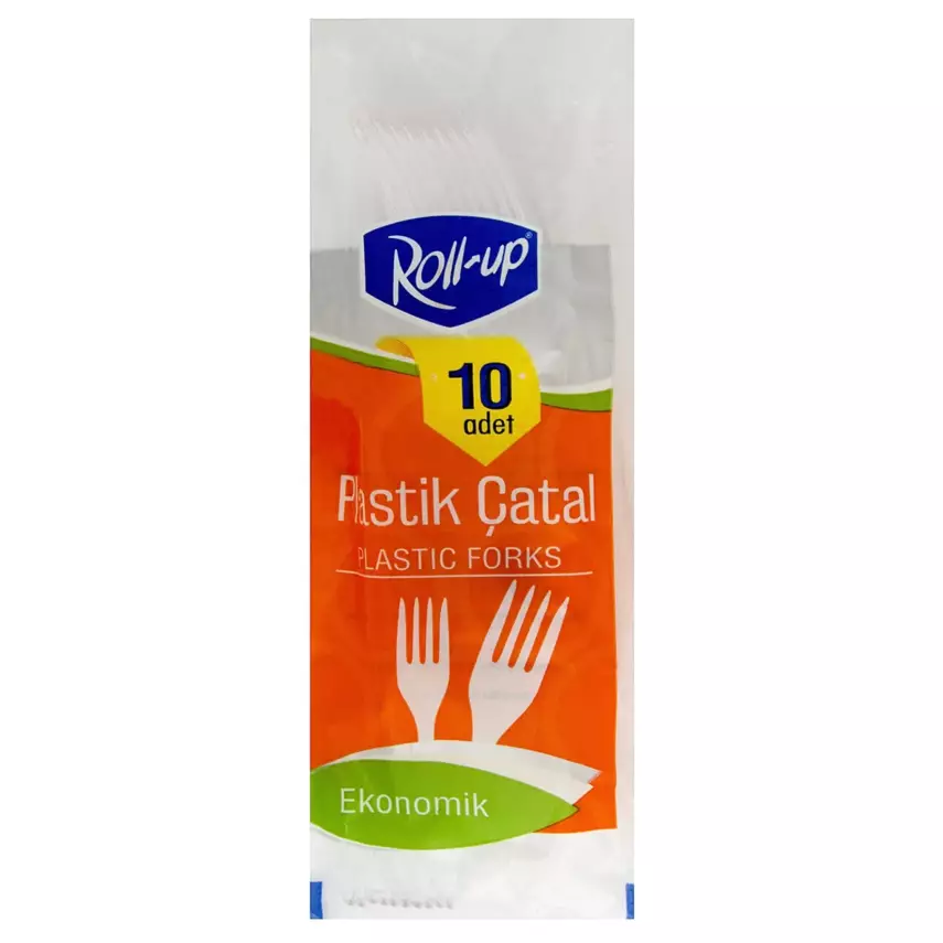 Roll Up 10'lu Plastik Çatal - 1