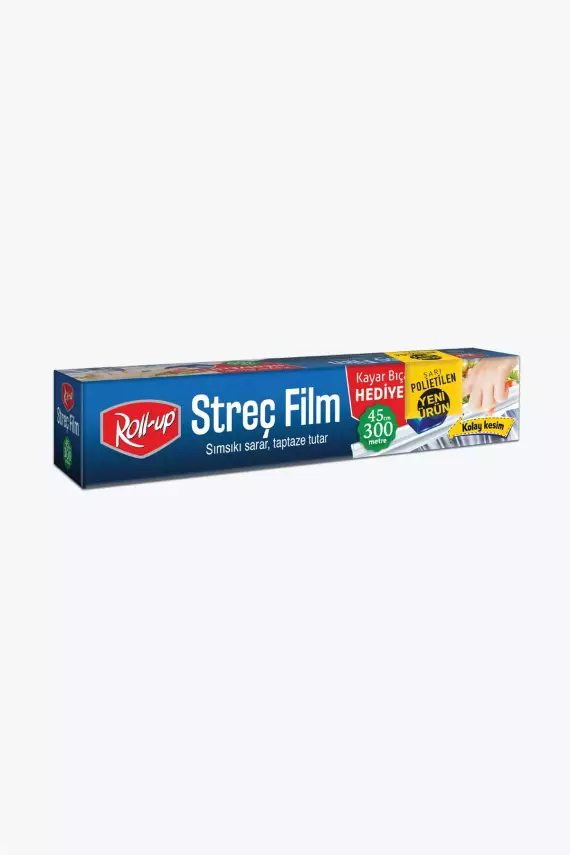 Roll-Up Sarı Polietilen Streç Film 45x300 Metre 8 Mikron - 1